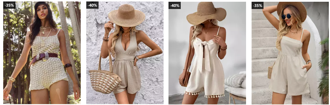Rompers for women.